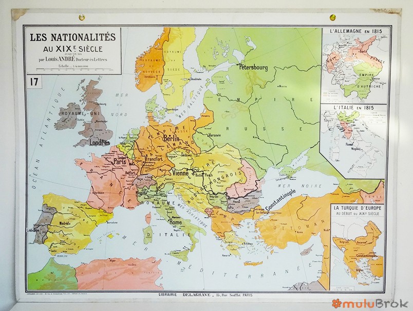 Affiche carte historique de l’Europe et du Monde