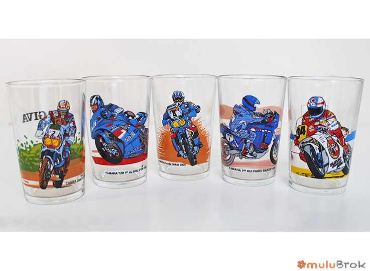 Verre collection Les motos