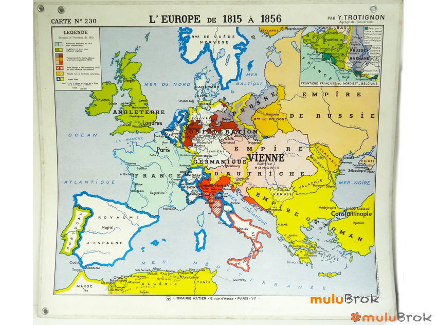 Affiche carte historique de l’Europe