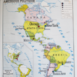Affiche carte de l’Amérique