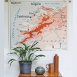 Affiche carte Afrique du Nord et Maroc