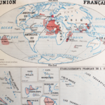 Affiche carte Union Française Empire Britannique