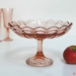Compotier verre rose