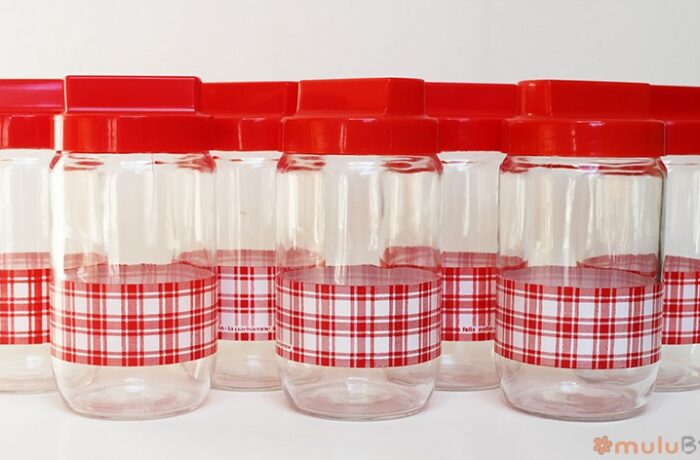 Set de 4 bocaux felix potin la parisienne années 70 vintage - Arts de la table