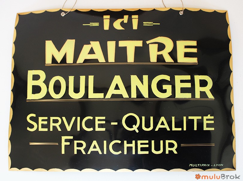 Pancarte Ici Maître Boulanger