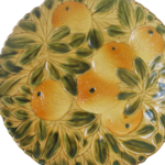 Plat Sarreguemines barbotine