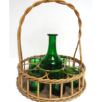 Porte bouteilles rotin