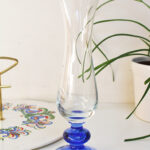 Photo 2 - Vase sur pied bleu