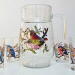 Pichet et verres Oiseaux