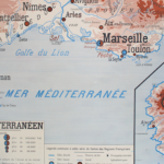 Affiche carte Bassin aquitain et Midi méditerranéen