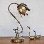 Lampe fleur en laiton