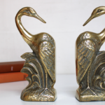 Serre livres laiton Hérons