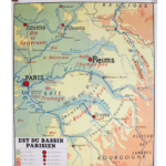 Affiche Carte Est du Bassin Parisien et La Loire Moyenne