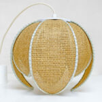 Abat jour fleur rabane