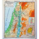 Affiche carte Palestine Egypte