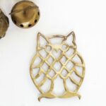 Dessous plat Chouette laiton