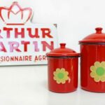 Pots émaillés rouge