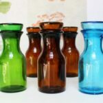 Pot en verre base ronde couvercle plat