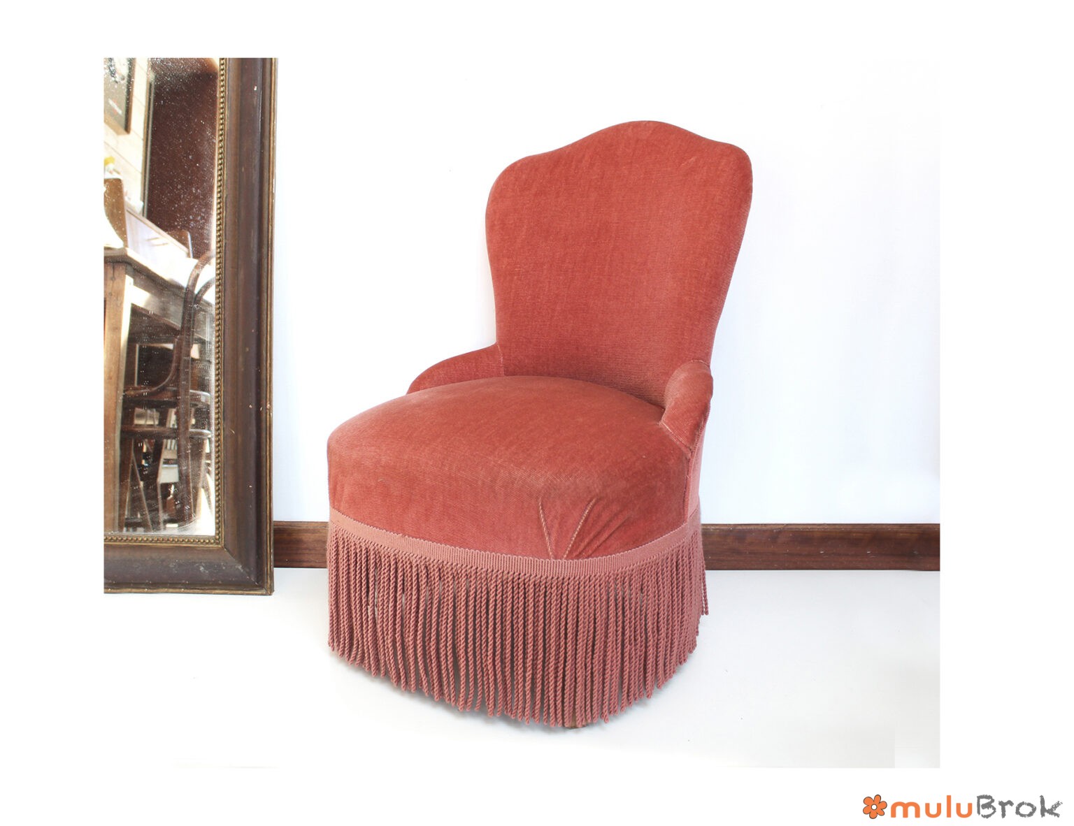 Fauteuil crapaud rose