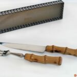 Couteau et fourchette à gigot Bambou