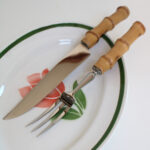 Photo 6 - Couteau et fourchette à découper Bambou