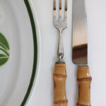 Photo 1 - Couteau et fourchette à découper Bambou
