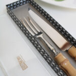 Photo 4 - Couteau et fourchette à découper Bambou