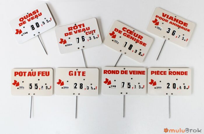Étiquette De Boucherie Publicitaire – Nancy – Années 1980 – Fruit, Légume – Vintage