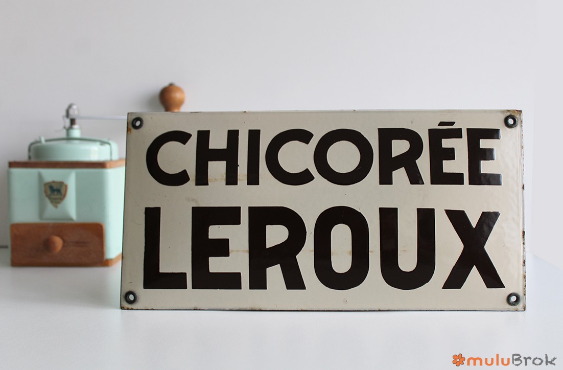 Plaque émaillée Chicorée Leroux