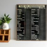 Panneau Tarif des Consommations