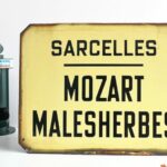 Plaque émaillée Arrêt autobus