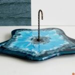 Plateau Vallauris bleu lave