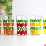 Verre décoré fruits