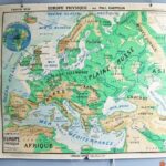 Affiche carte Europe Physique