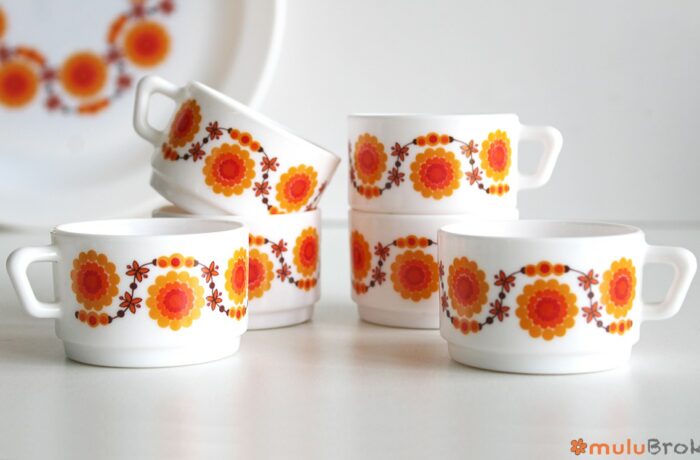 lot de 11 tasses à café ARCOPAL Scania - Label Emmaüs