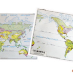Affiche carte Le Monde végétations