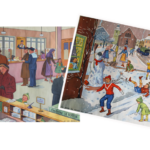 Affiche Un jour de neige A la Poste