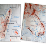 Affiche carte Indochine Madagascar
