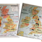 Affiche carte Iles britanniques