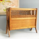 Porte Revues bois et rotin Rémi