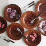 Assiette Sarreguemines barbotine