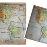 Affiche carte Continent Américain