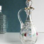 Flacon fleurs émaillées