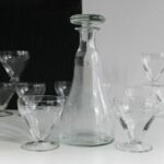 Carafe et verres Fleurs