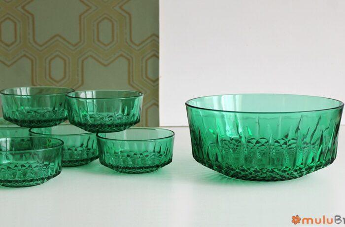VINTAGE - PLAT /SALADIER / COUPE A FRUITS - VERRE