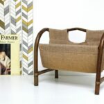 Porte revues bambou tissu