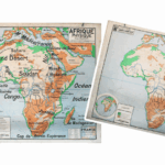 Affiche carte Afrique physique