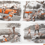 Affiche Les vacances La pêche