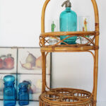 Photo 3 - Serviteur porte bouteilles rotin