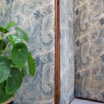 Photo 10 - Paravent bois et tissu cachemire